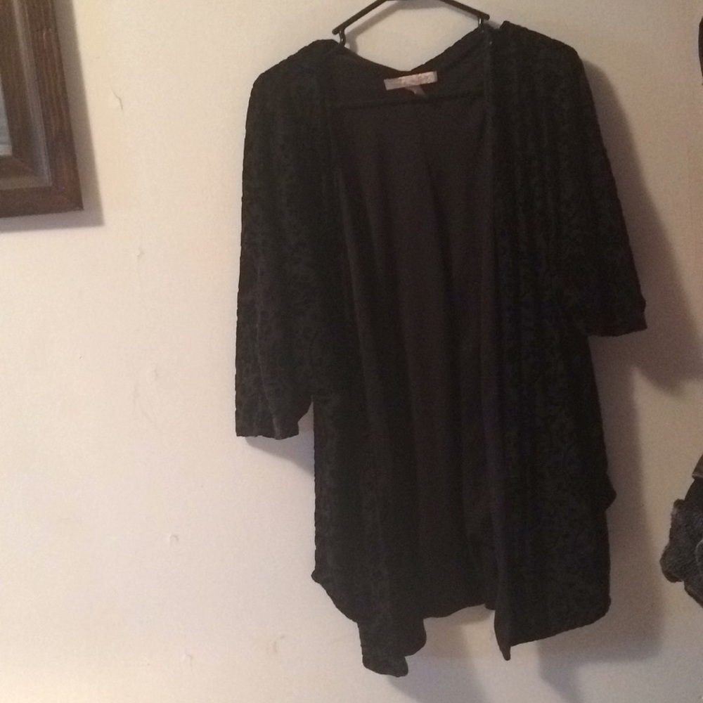 Forever 21 velvet design kimono cardigan
